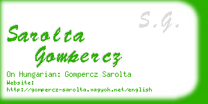 sarolta gompercz business card